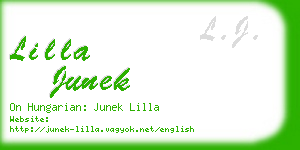 lilla junek business card